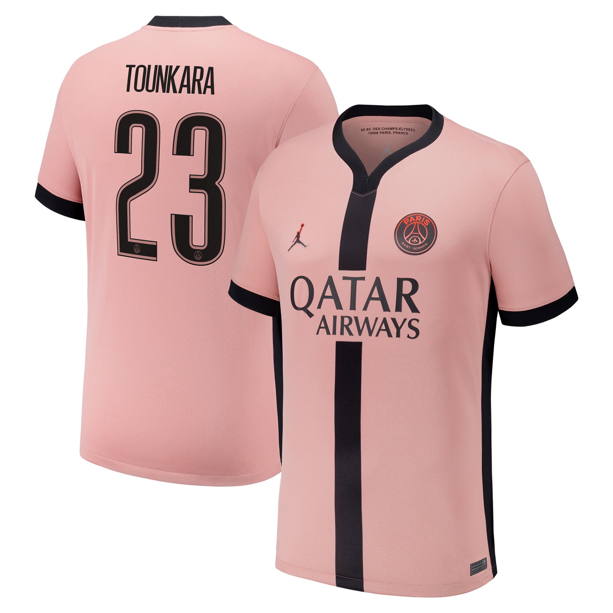 maillot third stadium psg jordan 2425 avec flocage tounkara 23 Série | Maillots et Vêtements PSG Exclusifs sur PSG Shop
