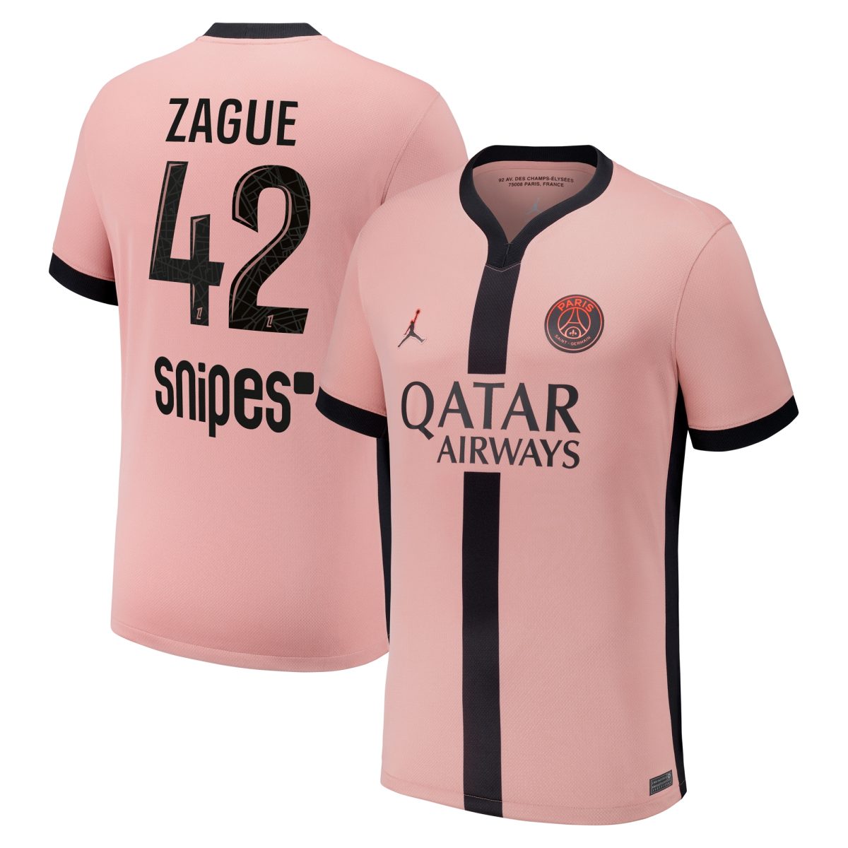 maillot third stadium psg jordan 2425 avec flocage zague 42 Série | Maillots et Vêtements PSG Exclusifs sur PSG Shop