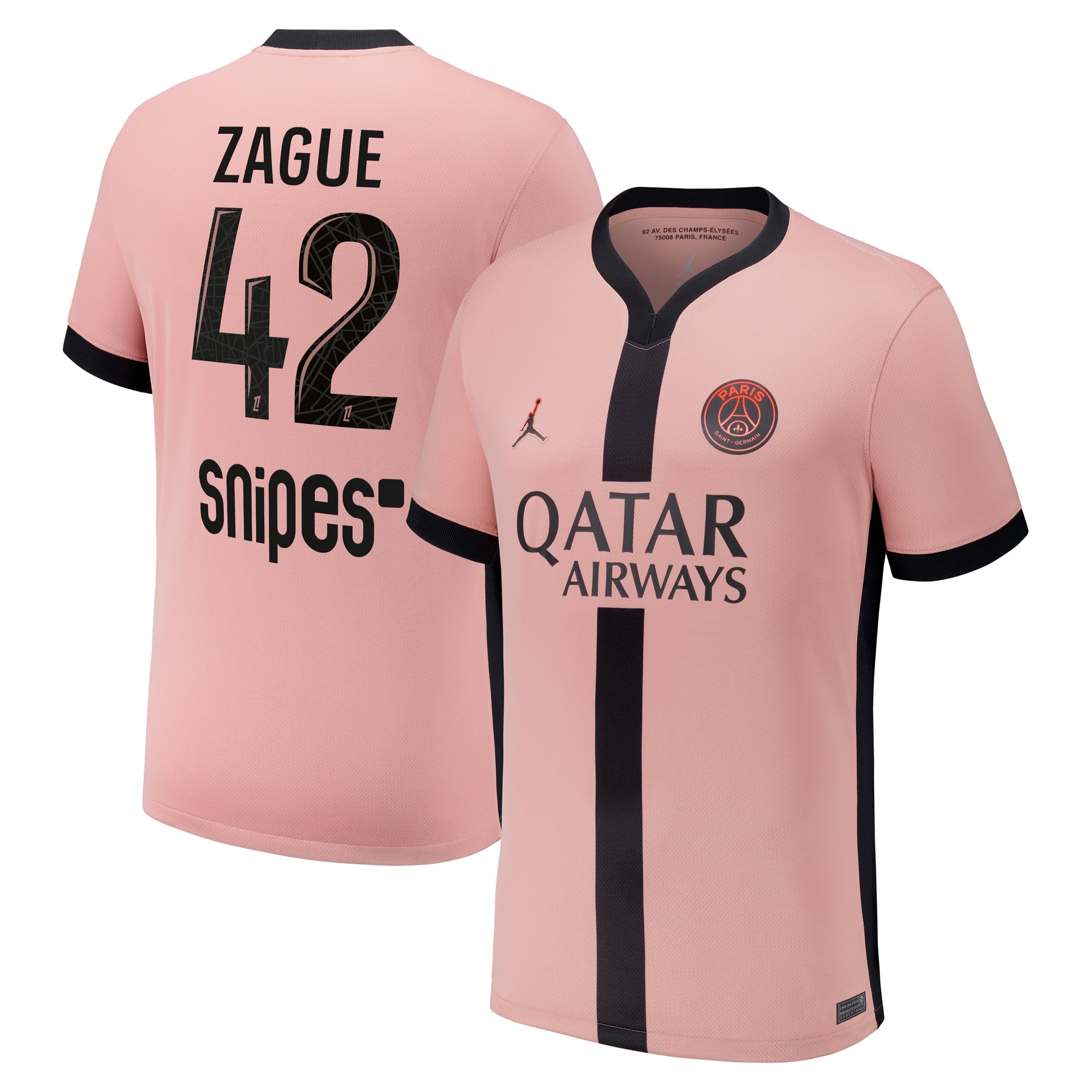 maillot third stadium psg jordan 2425 avec flocage zague 42 Série | Maillots et Vêtements PSG Exclusifs sur PSG Shop