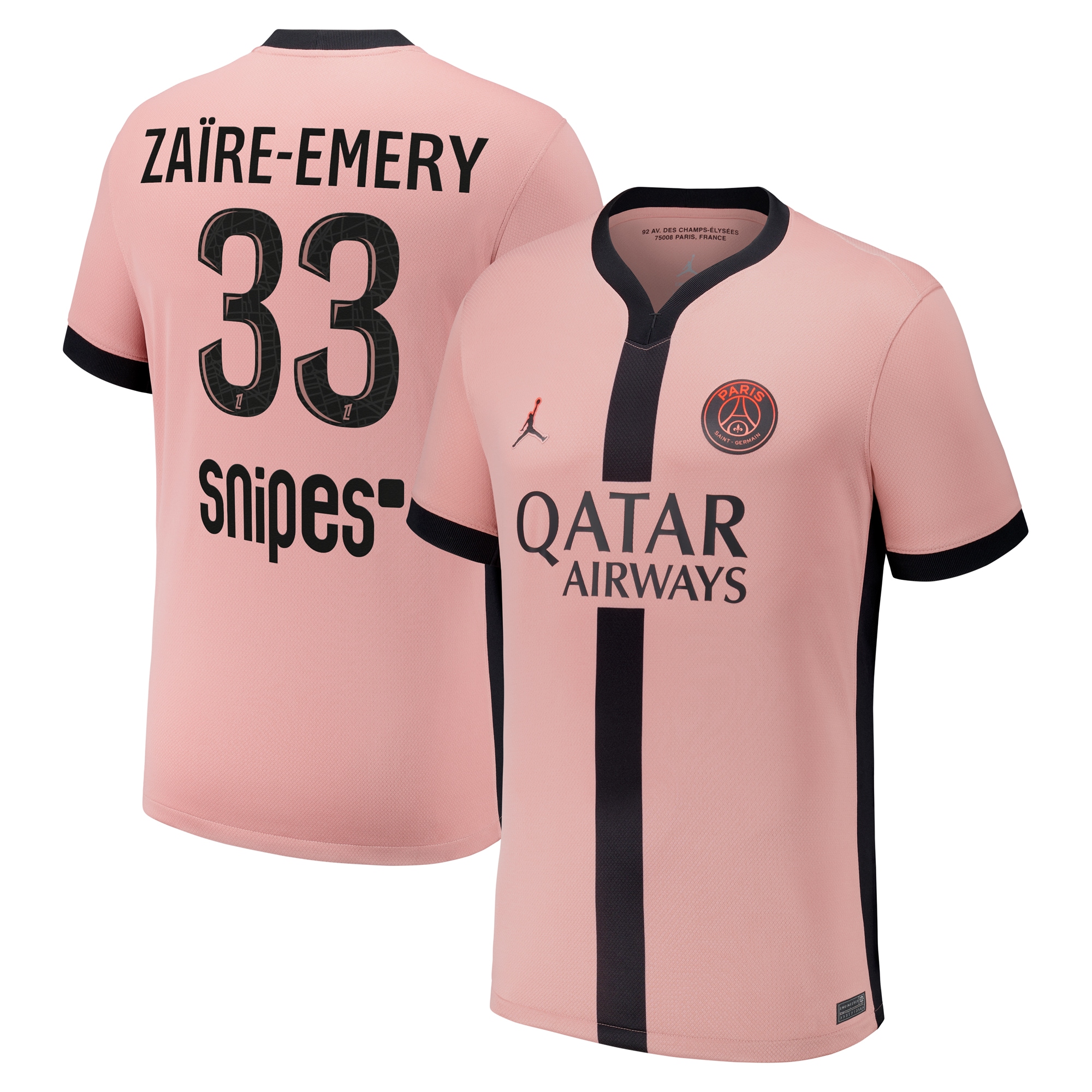 maillot third stadium psg jordan 2425 avec flocage zaire-emery 33 Série | Maillots et Vêtements PSG Exclusifs sur PSG Shop