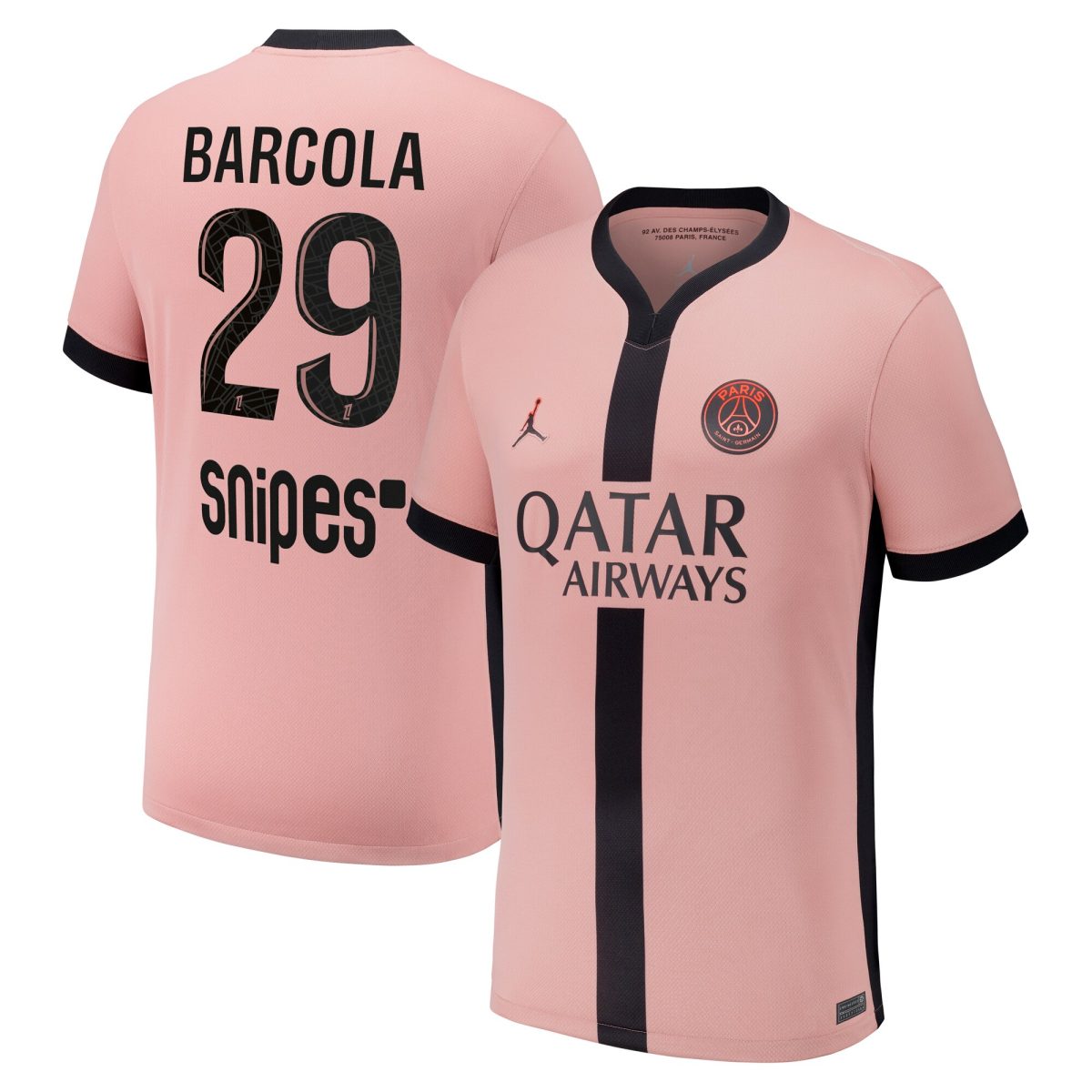 maillot third stadium psg jordan 2425 – enfant avec flocage barcola 29 Série | Maillots et Vêtements PSG Exclusifs sur PSG Shop