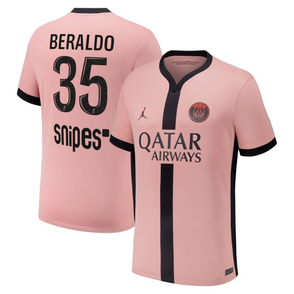 maillot third stadium psg jordan 2425 – enfant avec flocage beraldo 35 Série | Maillots et Vêtements PSG Exclusifs sur PSG Shop