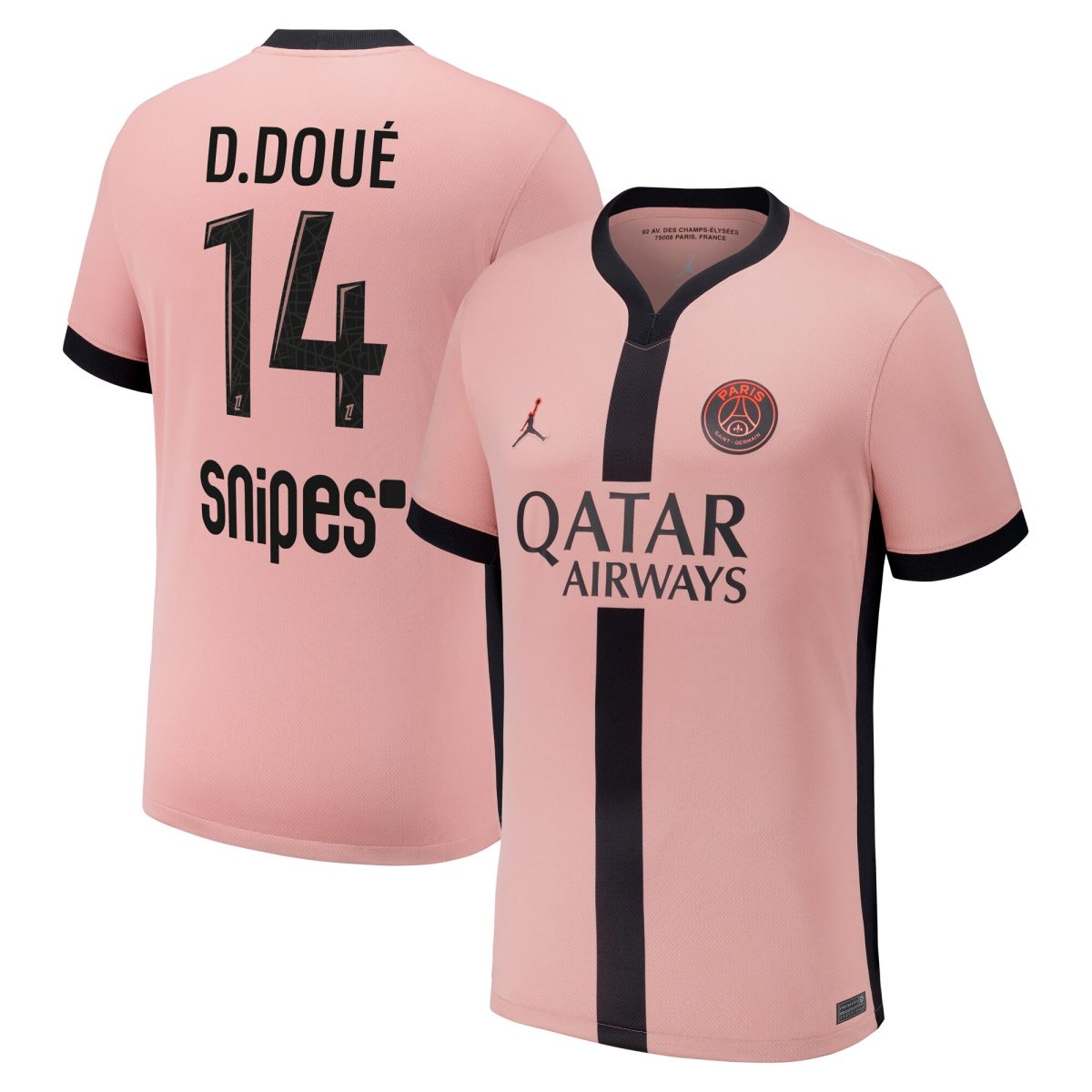 maillot third stadium psg jordan 2425 – enfant avec flocage d.doue 14 Série | Maillots et Vêtements PSG Exclusifs sur PSG Shop