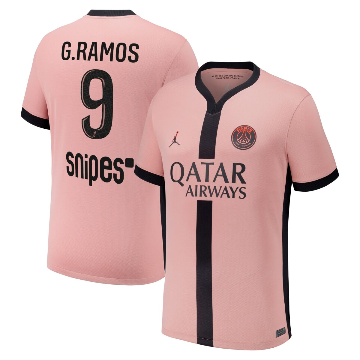 maillot third stadium psg jordan 2425 – enfant avec flocage g.ramos 9 Série | Maillots et Vêtements PSG Exclusifs sur PSG Shop