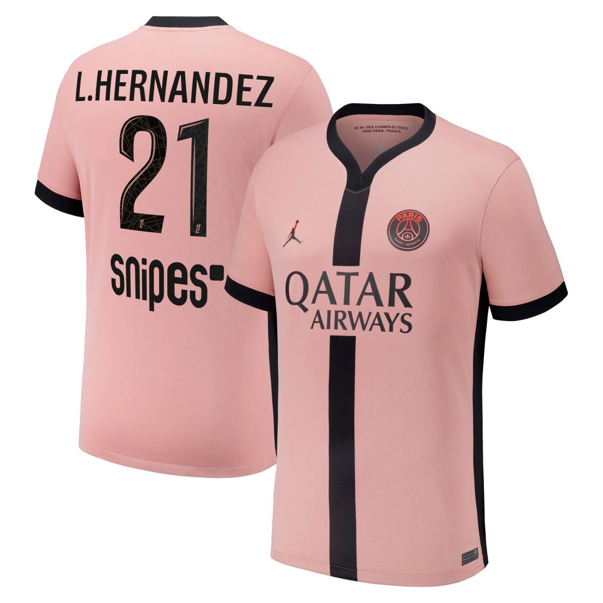 maillot third stadium psg jordan 2425 – enfant avec flocage l.hernandez 21 Série | Maillots et Vêtements PSG Exclusifs sur PSG Shop