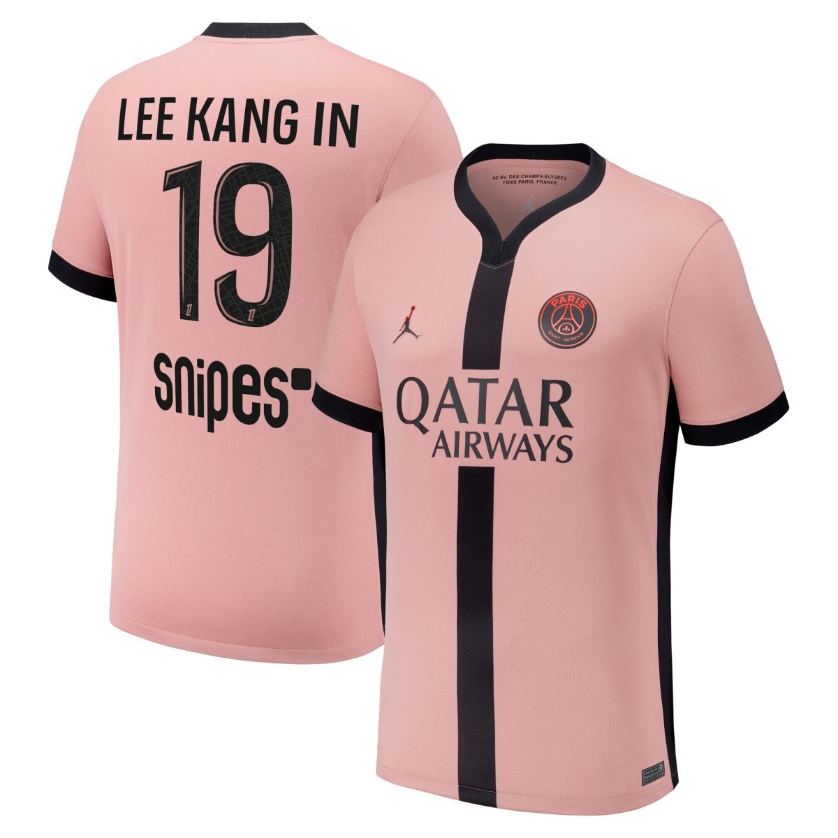 maillot third stadium psg jordan 2425 – enfant avec flocage lee kang in 19 Série | Maillots et Vêtements PSG Exclusifs sur PSG Shop