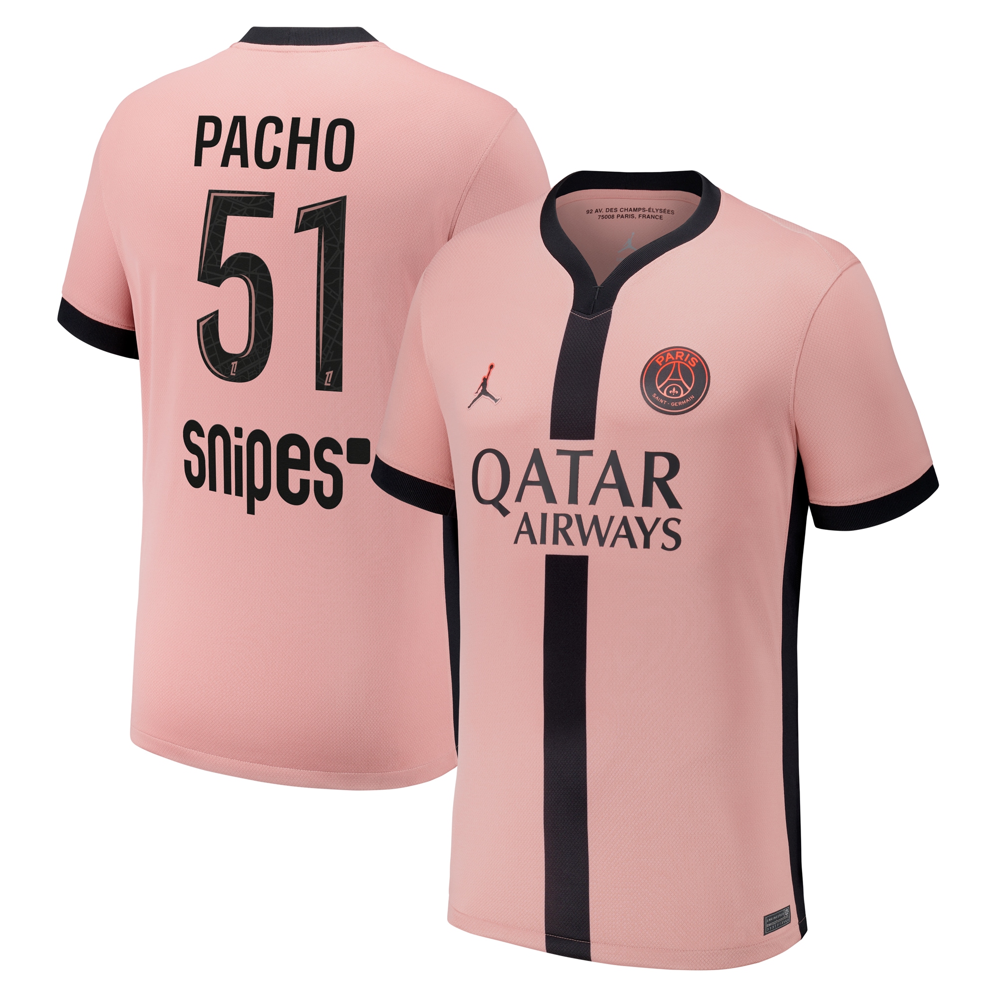 maillot third stadium psg jordan 2425 – enfant avec flocage pacho 51 Série | Maillots et Vêtements PSG Exclusifs sur PSG Shop