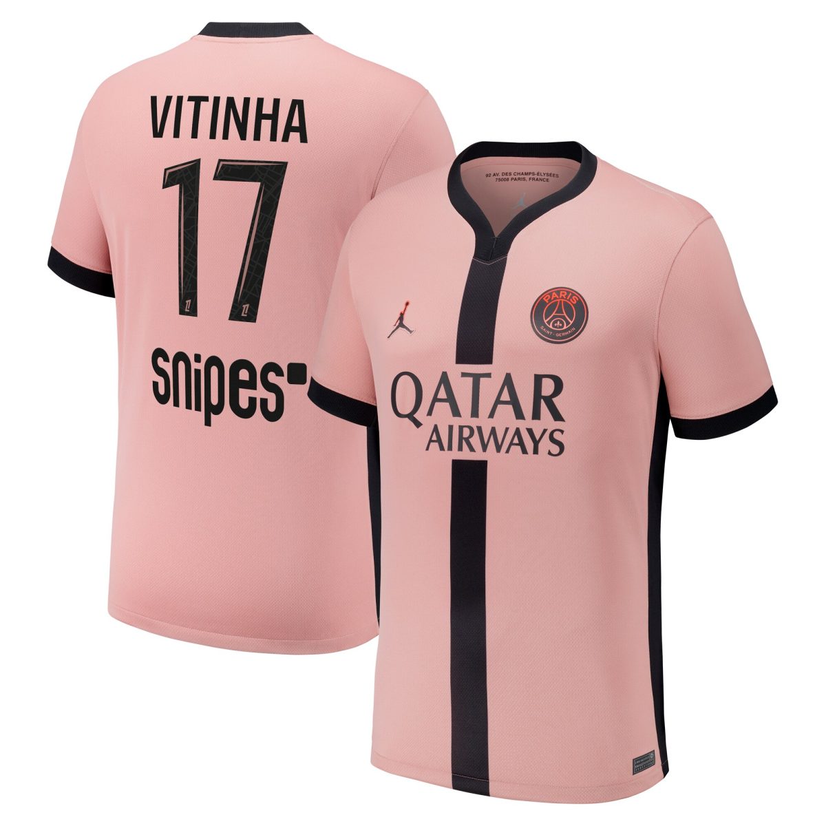 maillot third stadium psg jordan 2425 – enfant avec flocage vitinha 17 Série | Maillots et Vêtements PSG Exclusifs sur PSG Shop