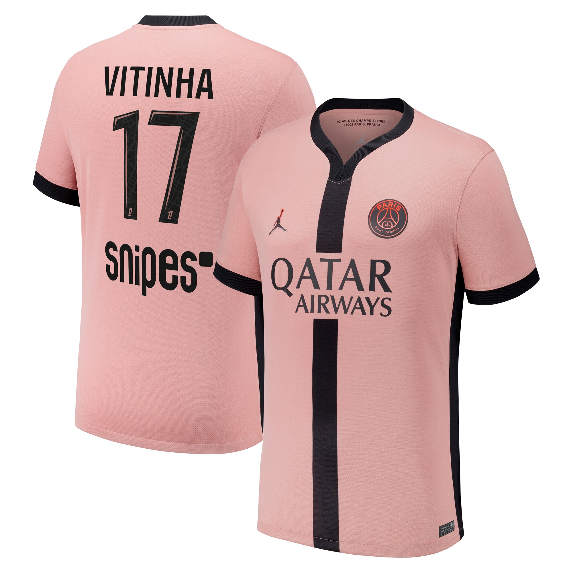 maillot third stadium psg jordan 2425 – enfant avec flocage vitinha 17 Série | Maillots et Vêtements PSG Exclusifs sur PSG Shop