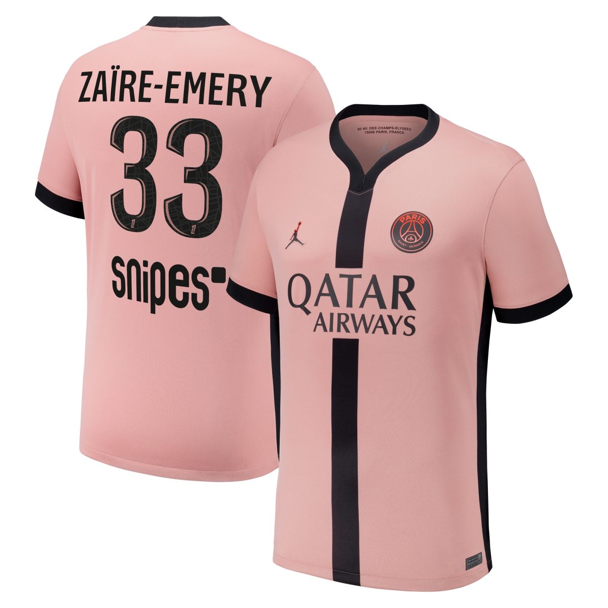 maillot third stadium psg jordan 2425 – enfant avec flocage zaire-emery 33 Série | Maillots et Vêtements PSG Exclusifs sur PSG Shop