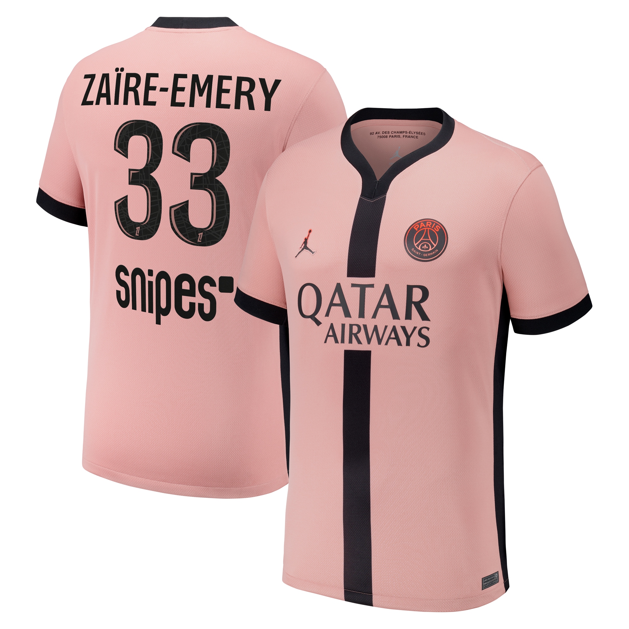 maillot third stadium psg jordan 2425 – enfant avec flocage zaire-emery 33 Série | Maillots et Vêtements PSG Exclusifs sur PSG Shop