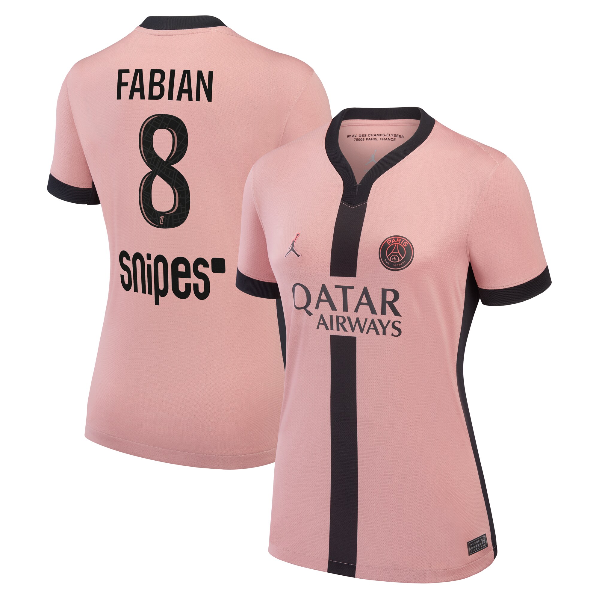 maillot third stadium psg jordan 2425 – femme avec flocage fabian 8 Série | Maillots et Vêtements PSG Exclusifs sur PSG Shop