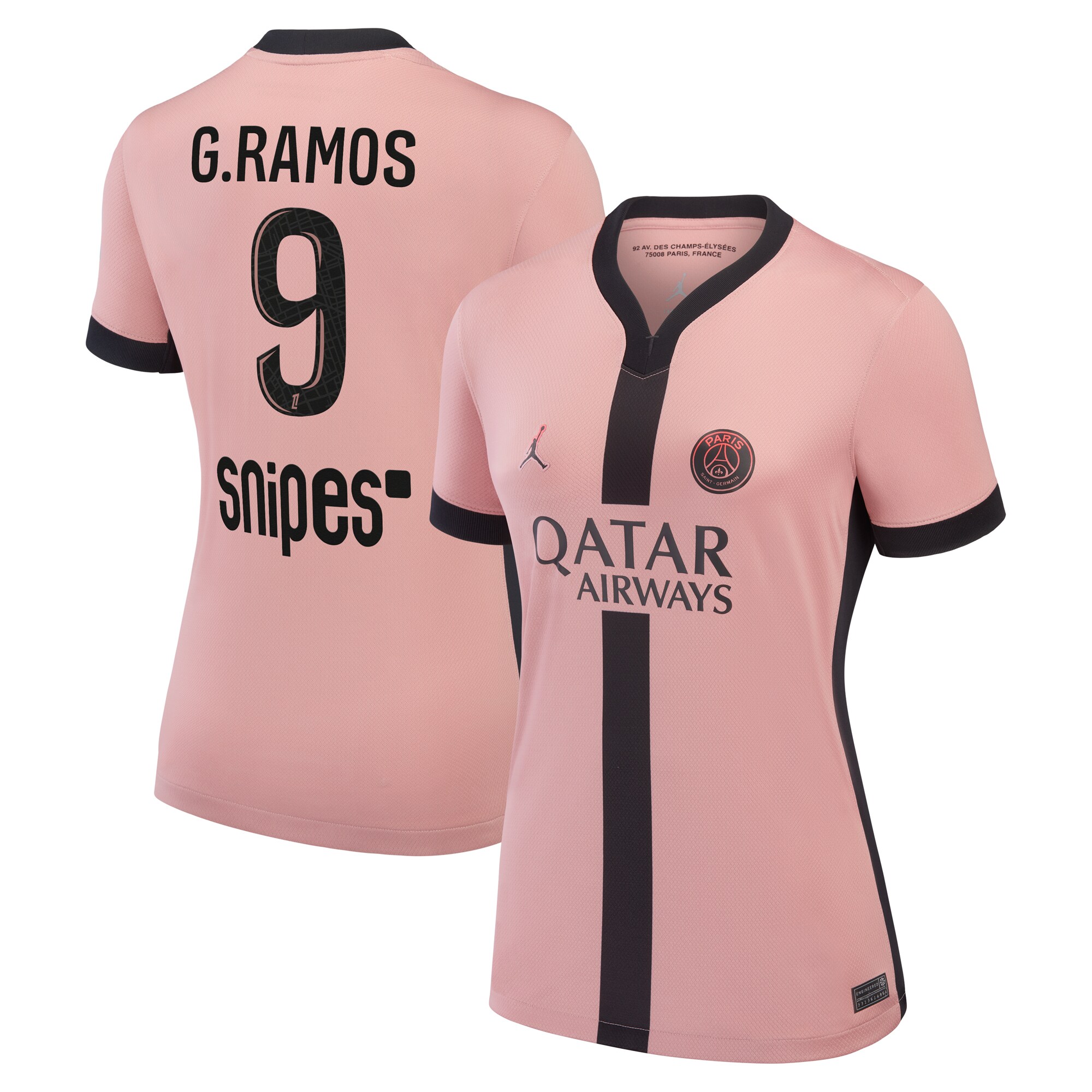 maillot third stadium psg jordan 2425 – femme avec flocage g.ramos 9 Série | Maillots et Vêtements PSG Exclusifs sur PSG Shop
