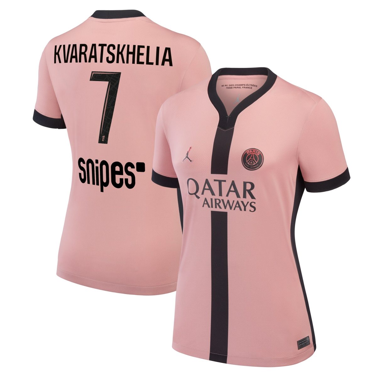 maillot third stadium psg jordan 2425 – femme avec flocage kvaratskhelia 7 Série | Maillots et Vêtements PSG Exclusifs sur PSG Shop