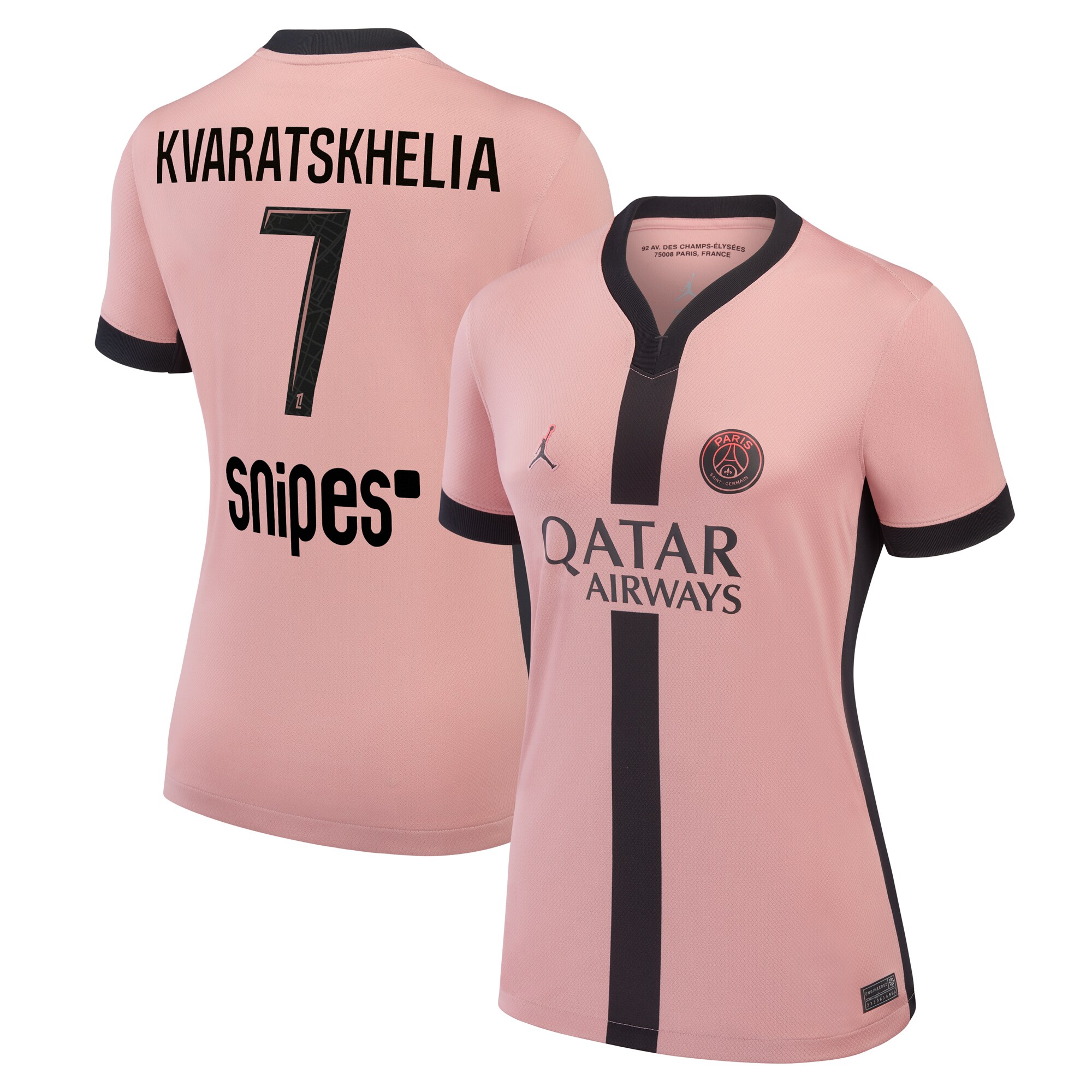 maillot third stadium psg jordan 2425 – femme avec flocage kvaratskhelia 7 Série | Maillots et Vêtements PSG Exclusifs sur PSG Shop