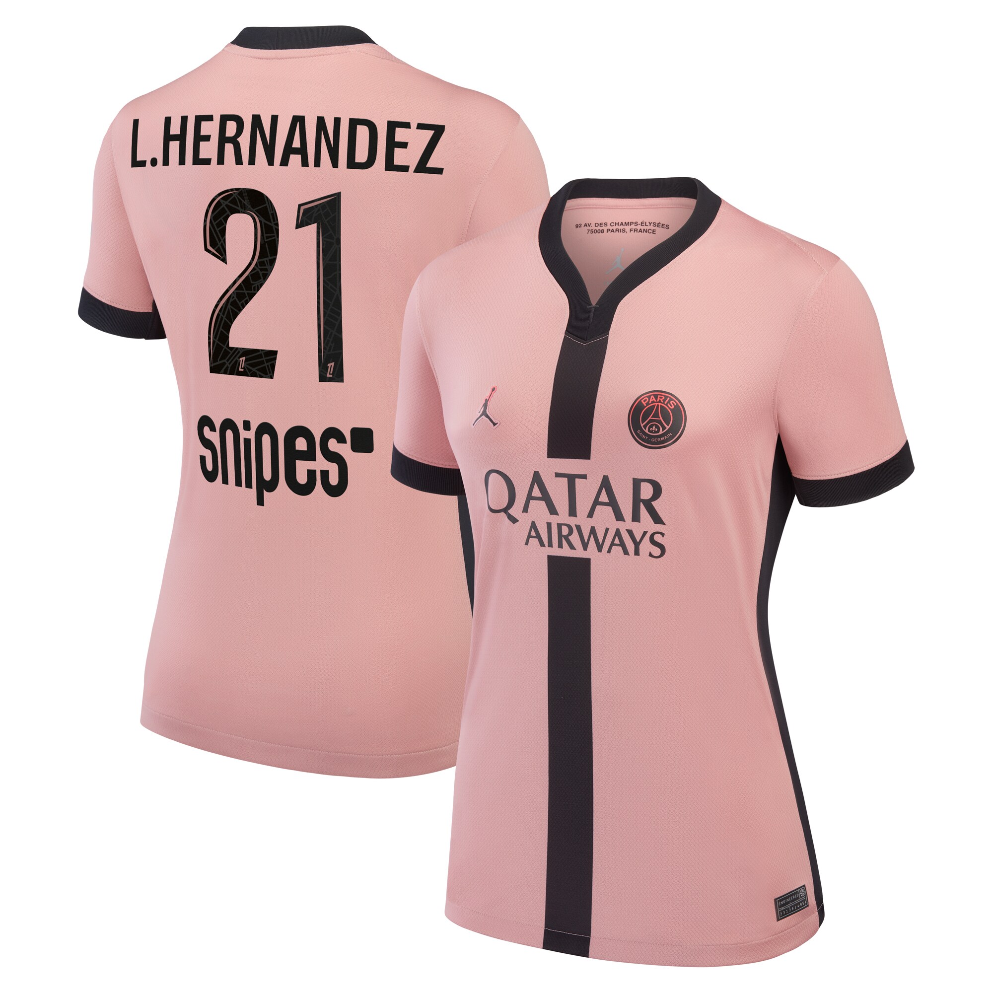 maillot third stadium psg jordan 2425 – femme avec flocage l.hernandez 21 Série | Maillots et Vêtements PSG Exclusifs sur PSG Shop