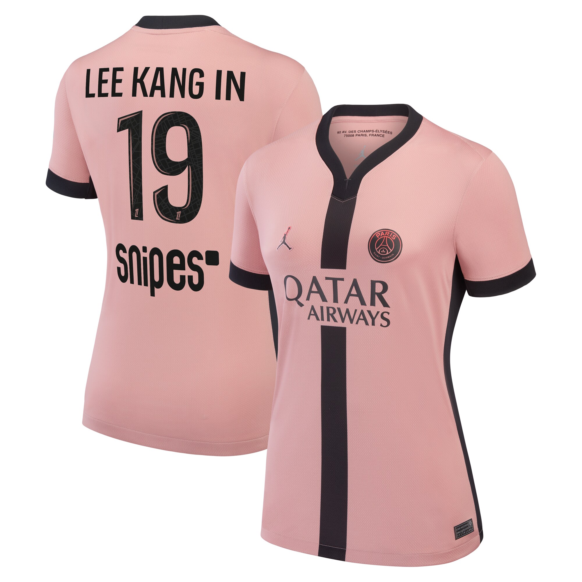 maillot third stadium psg jordan 2425 – femme avec flocage lee kang in 19 Série | Maillots et Vêtements PSG Exclusifs sur PSG Shop