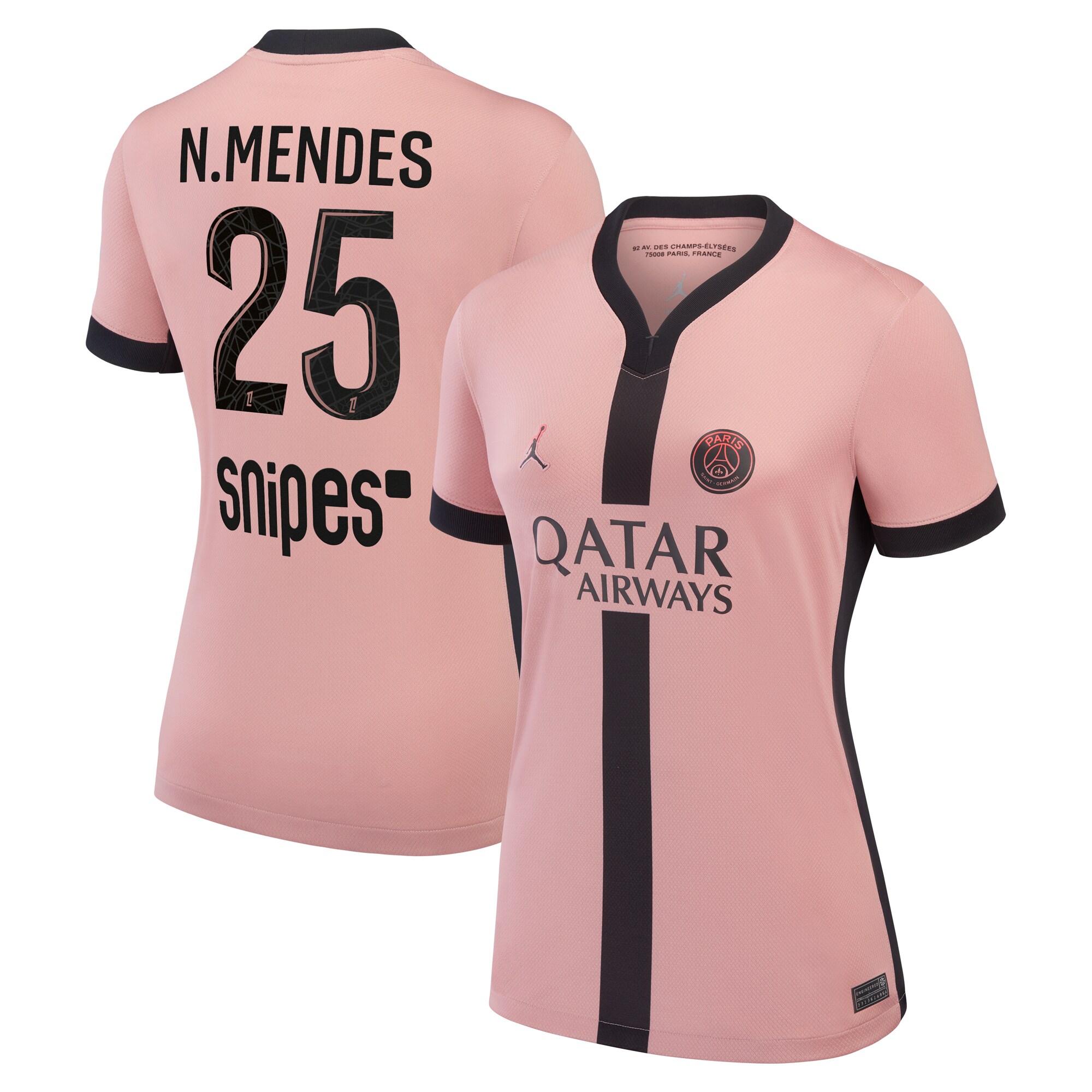 maillot third stadium psg jordan 2425 – femme avec flocage n.mendes 25 Série | Maillots et Vêtements PSG Exclusifs sur PSG Shop