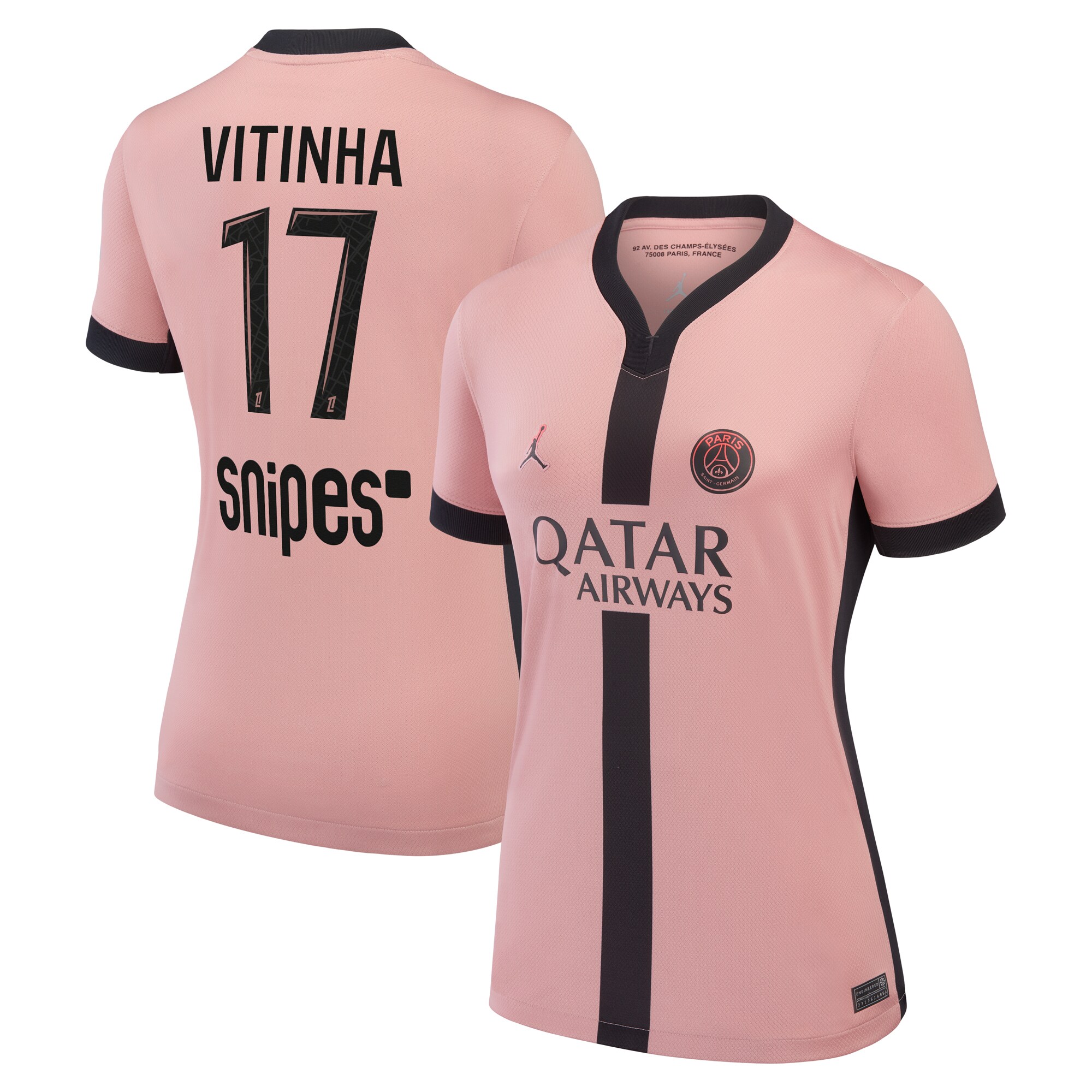 maillot third stadium psg jordan 2425 – femme avec flocage vitinha 17 Série | Maillots et Vêtements PSG Exclusifs sur PSG Shop