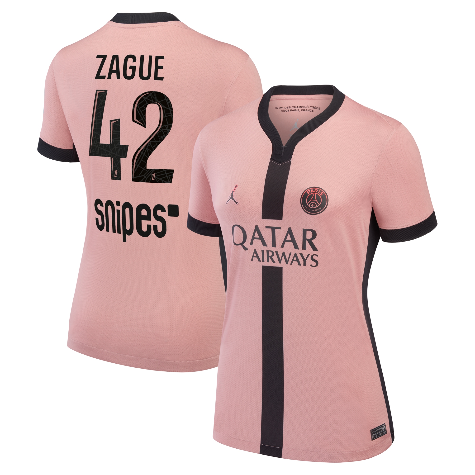 maillot third stadium psg jordan 2425 – femme avec flocage zague 42 Série | Maillots et Vêtements PSG Exclusifs sur PSG Shop