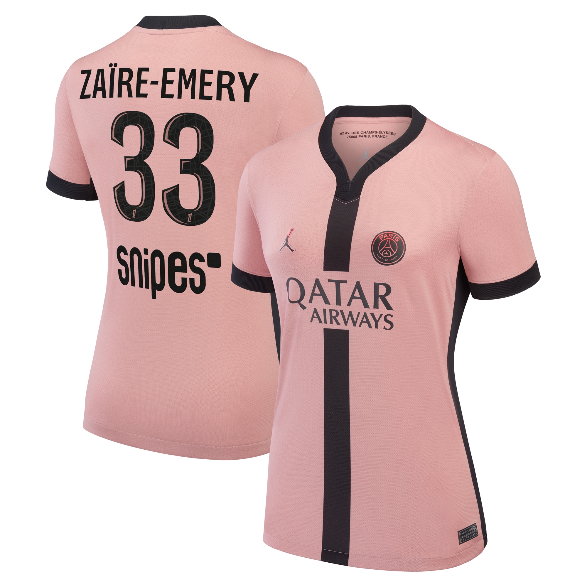 maillot third stadium psg jordan 2425 – femme avec flocage zaire-emery 33 Série | Maillots et Vêtements PSG Exclusifs sur PSG Shop