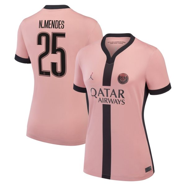 maillot third stadium psg jordan 2425 – femme – flocage coupe n.mendes 25 Série | Maillots et Vêtements PSG Exclusifs sur PSG Shop