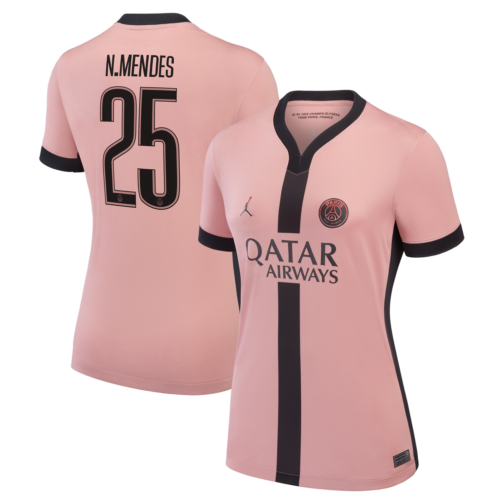 maillot third stadium psg jordan 2425 – femme – flocage coupe n.mendes 25 Série | Maillots et Vêtements PSG Exclusifs sur PSG Shop