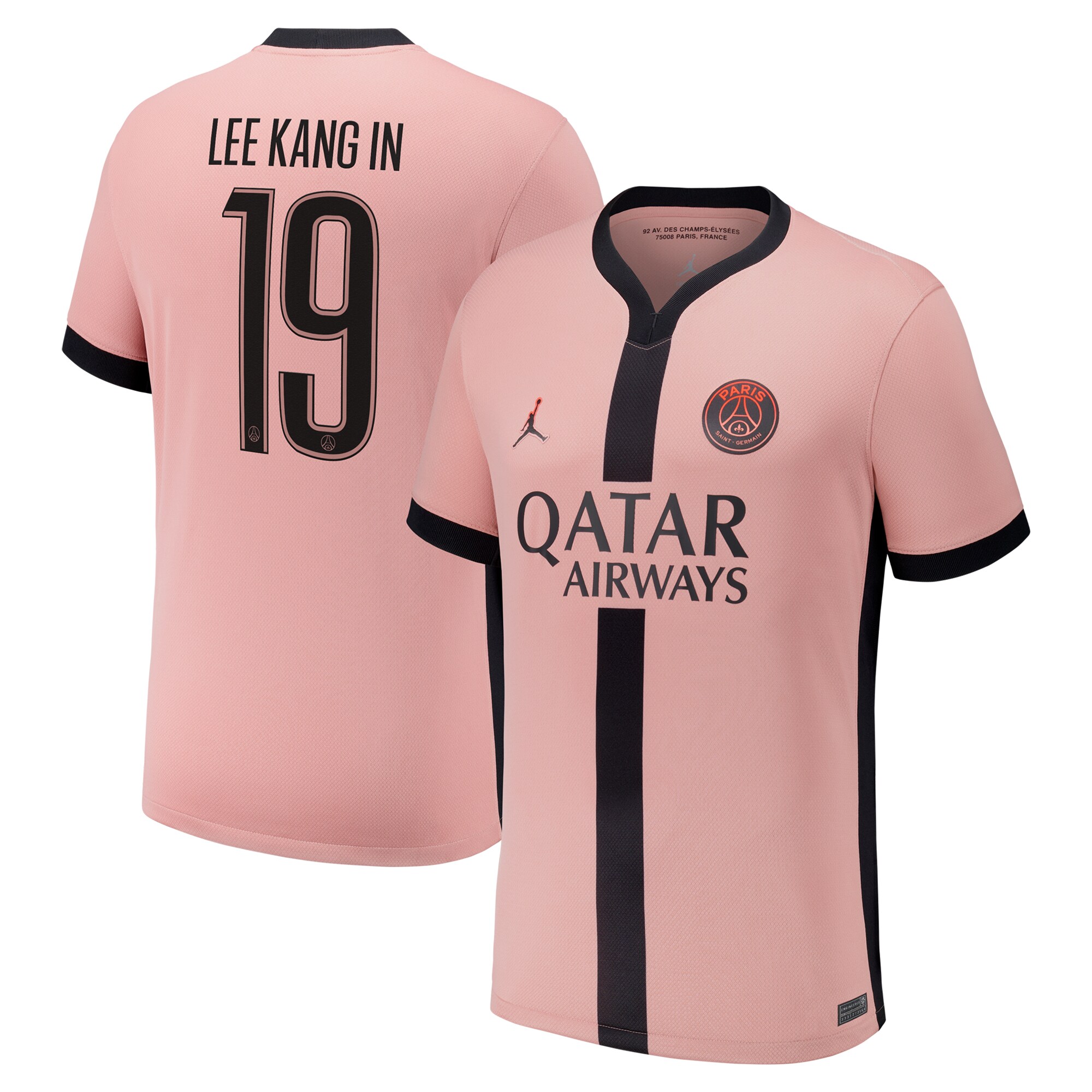 maillot third stadium psg jordan 2425 – flocage coupe lee kang in 19 Série | Maillots et Vêtements PSG Exclusifs sur PSG Shop