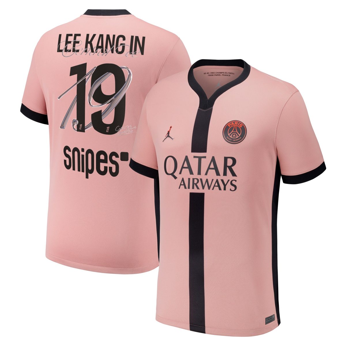 maillot third stadium psg jordan avec flocage central cee lee kang in 19 Série | Maillots et Vêtements PSG Exclusifs sur PSG Shop
