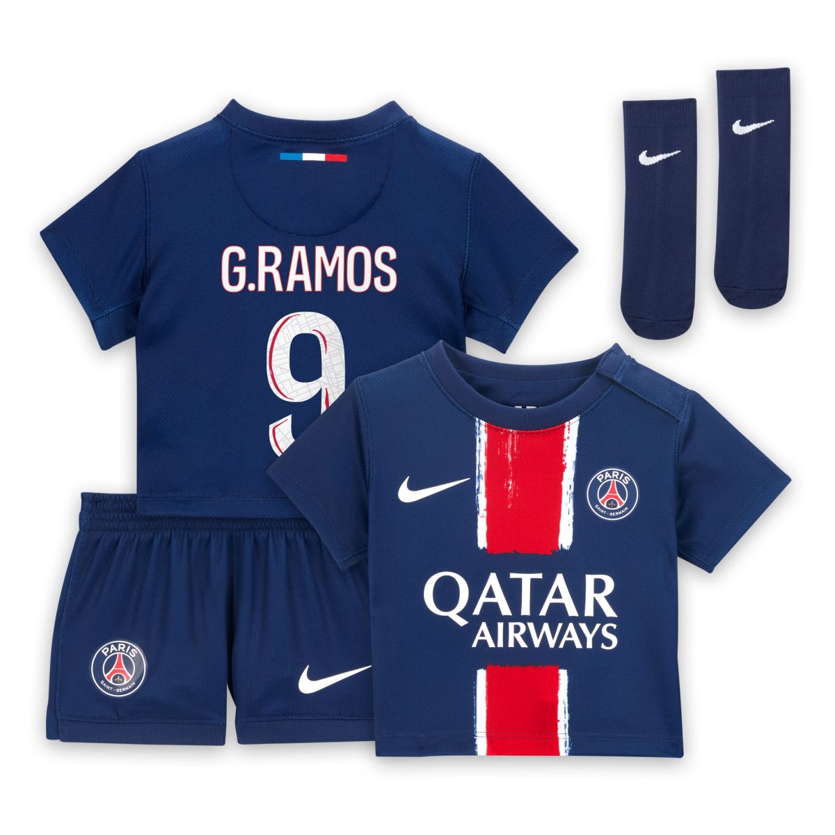 tenue domicile psg nike 2425 – bebe avec flocage g.ramos 9 Série | Maillots et Vêtements PSG Exclusifs sur PSG Shop