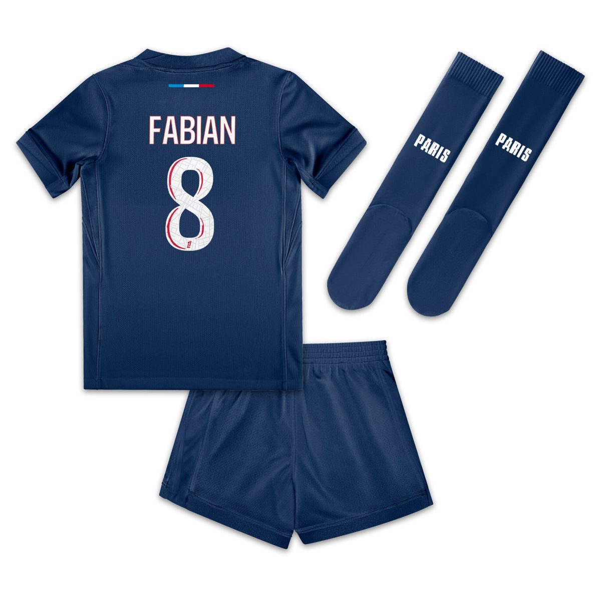 tenue domicile psg nike 2425 – jeune enfant avec flocage fabian 8 Série | Maillots et Vêtements PSG Exclusifs sur PSG Shop