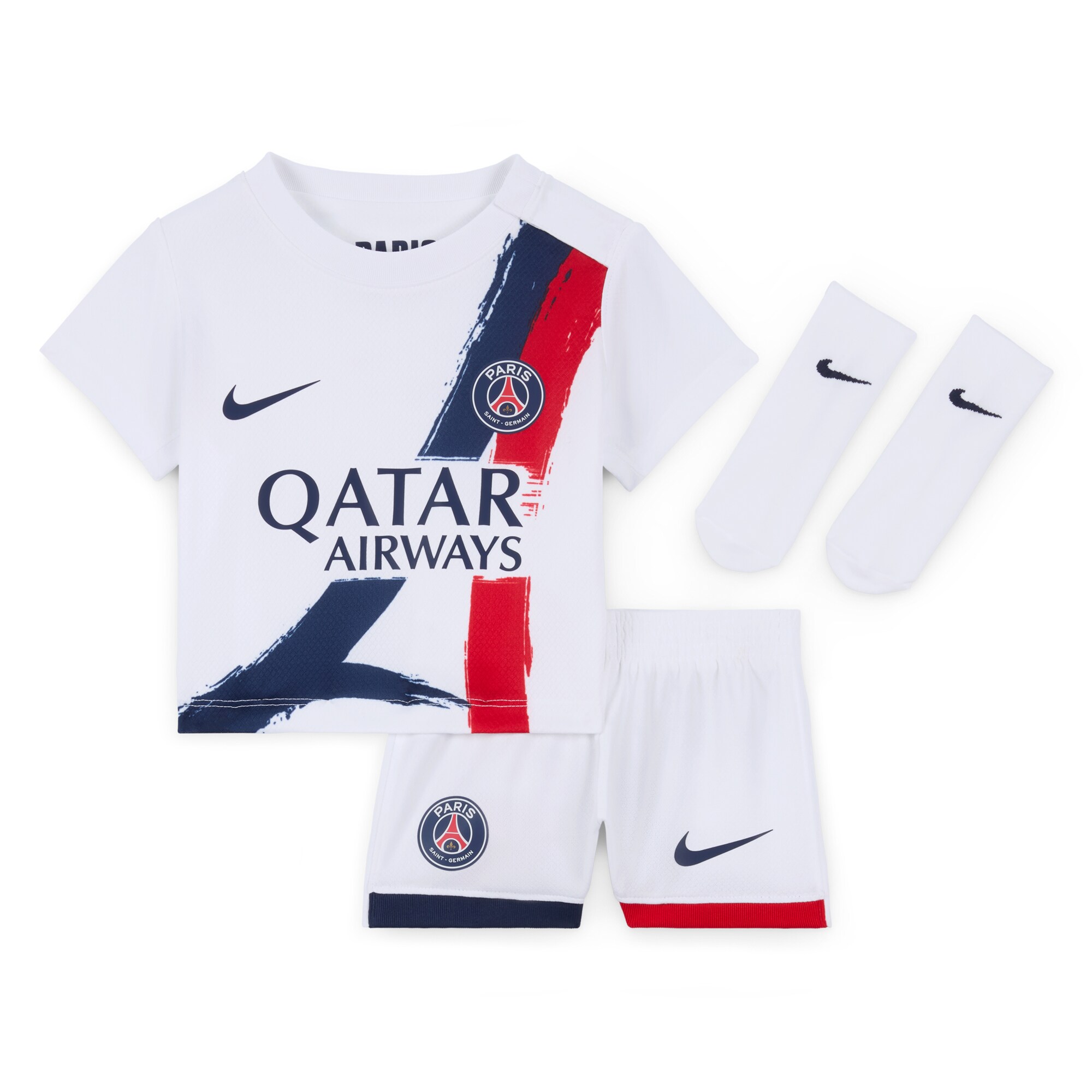 tenue exterieur psg nike 2425 – bebe avec flocage barcola 29 Série | Maillots et Vêtements PSG Exclusifs sur PSG Shop