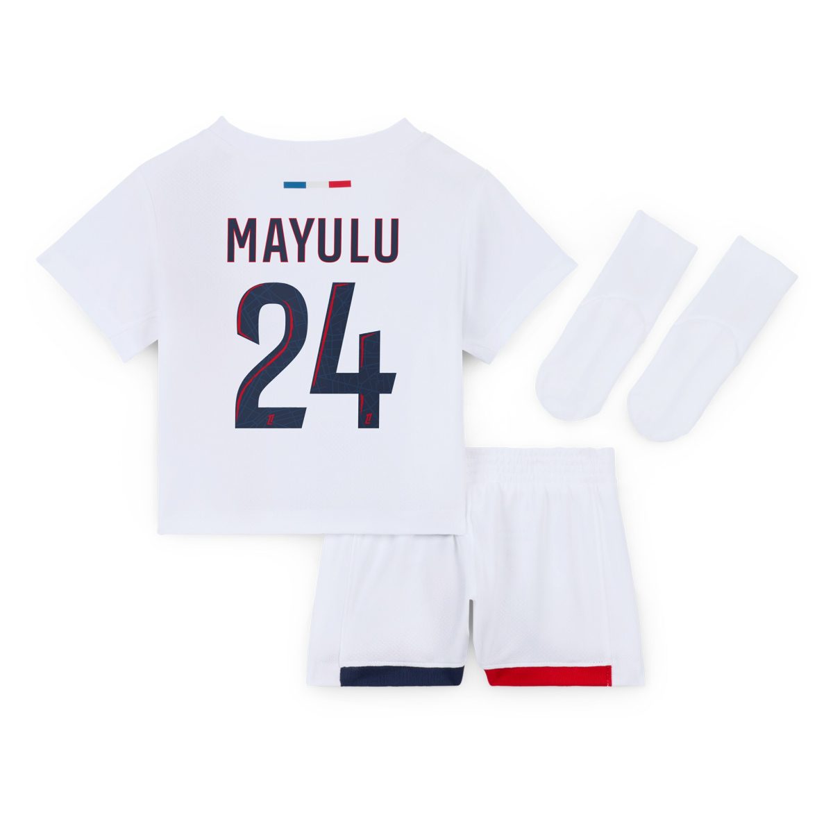 tenue exterieur psg nike 2425 – bebe avec flocage mayulu 24 Série | Maillots et Vêtements PSG Exclusifs sur PSG Shop