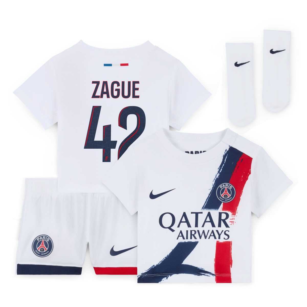 tenue exterieur psg nike 2425 – bebe avec flocage zague 42 Série | Maillots et Vêtements PSG Exclusifs sur PSG Shop