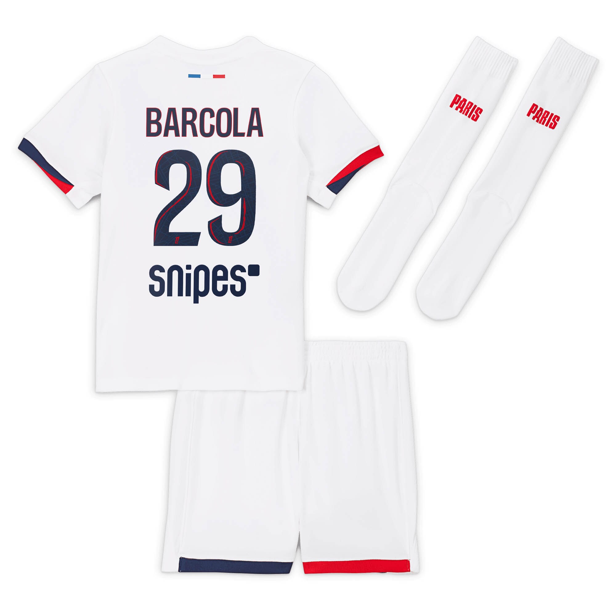 tenue exterieur psg nike 2425 – jeune enfant avec flocage barcola 29 Série | Maillots et Vêtements PSG Exclusifs sur PSG Shop