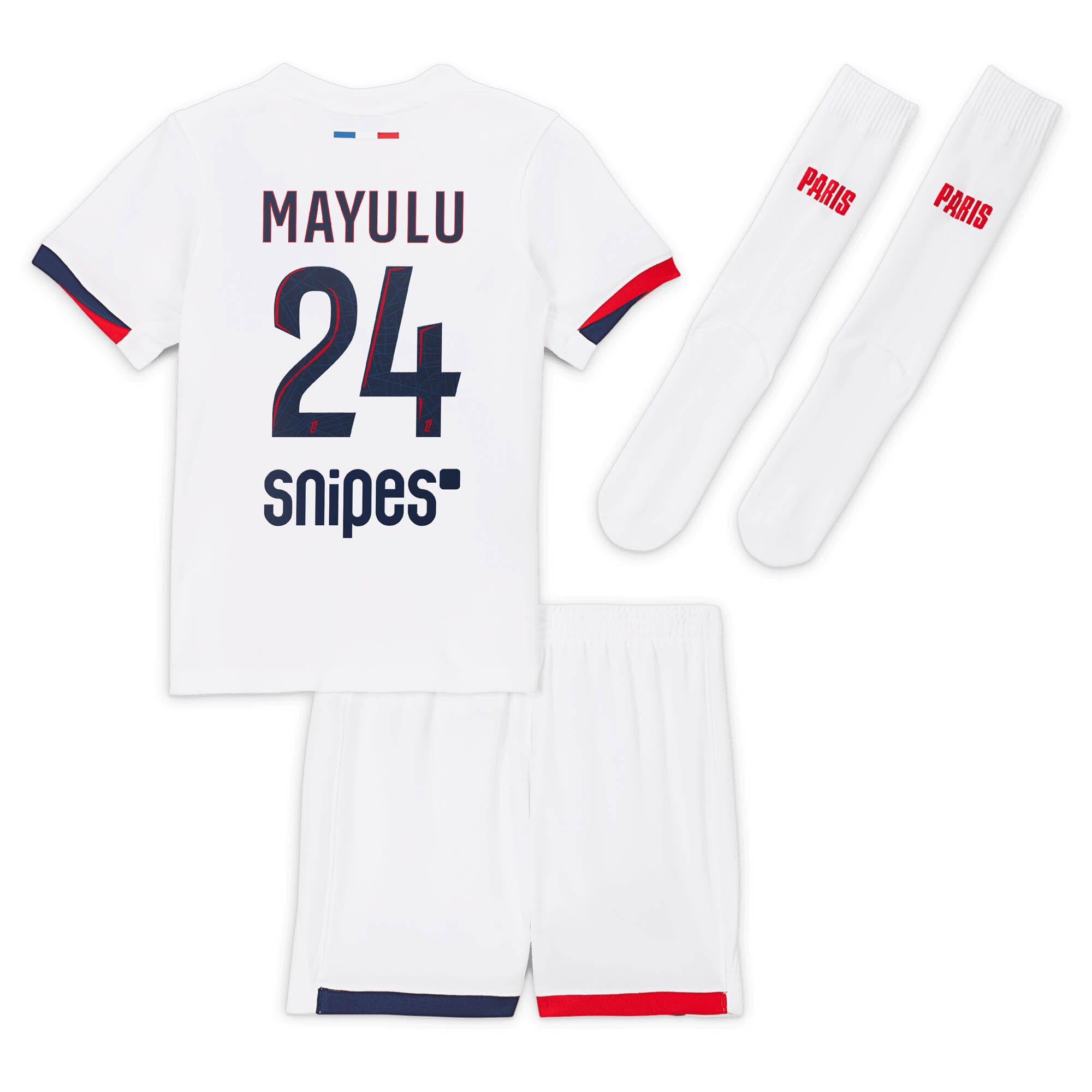 tenue exterieur psg nike 2425 – jeune enfant avec flocage mayulu 24 Série | Maillots et Vêtements PSG Exclusifs sur PSG Shop