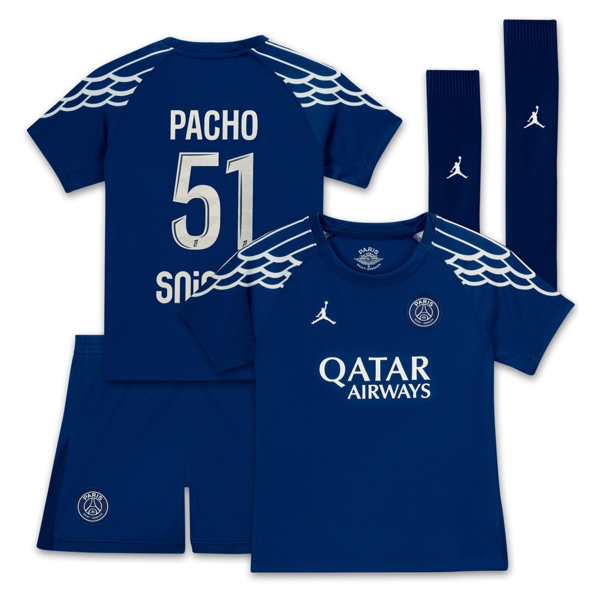 tenue fourth stadium psg jordan 2024-25 – jeune enfant avec flocage pacho 51 Série | Maillots et Vêtements PSG Exclusifs sur PSG Shop