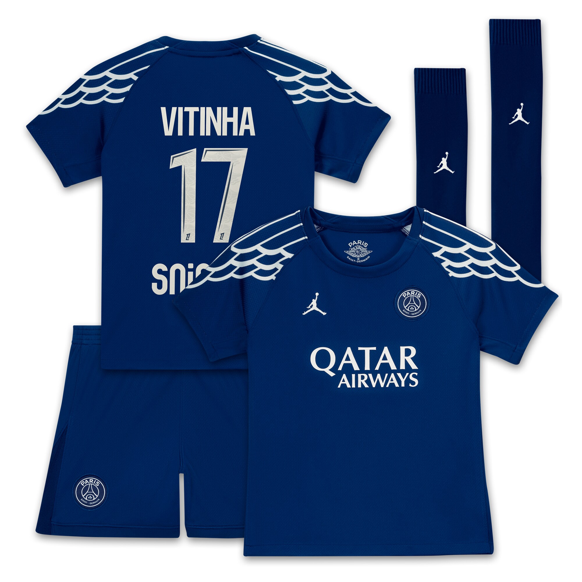 tenue fourth stadium psg jordan 2024-25 – jeune enfant avec flocage vitinha 17 Série | Maillots et Vêtements PSG Exclusifs sur PSG Shop