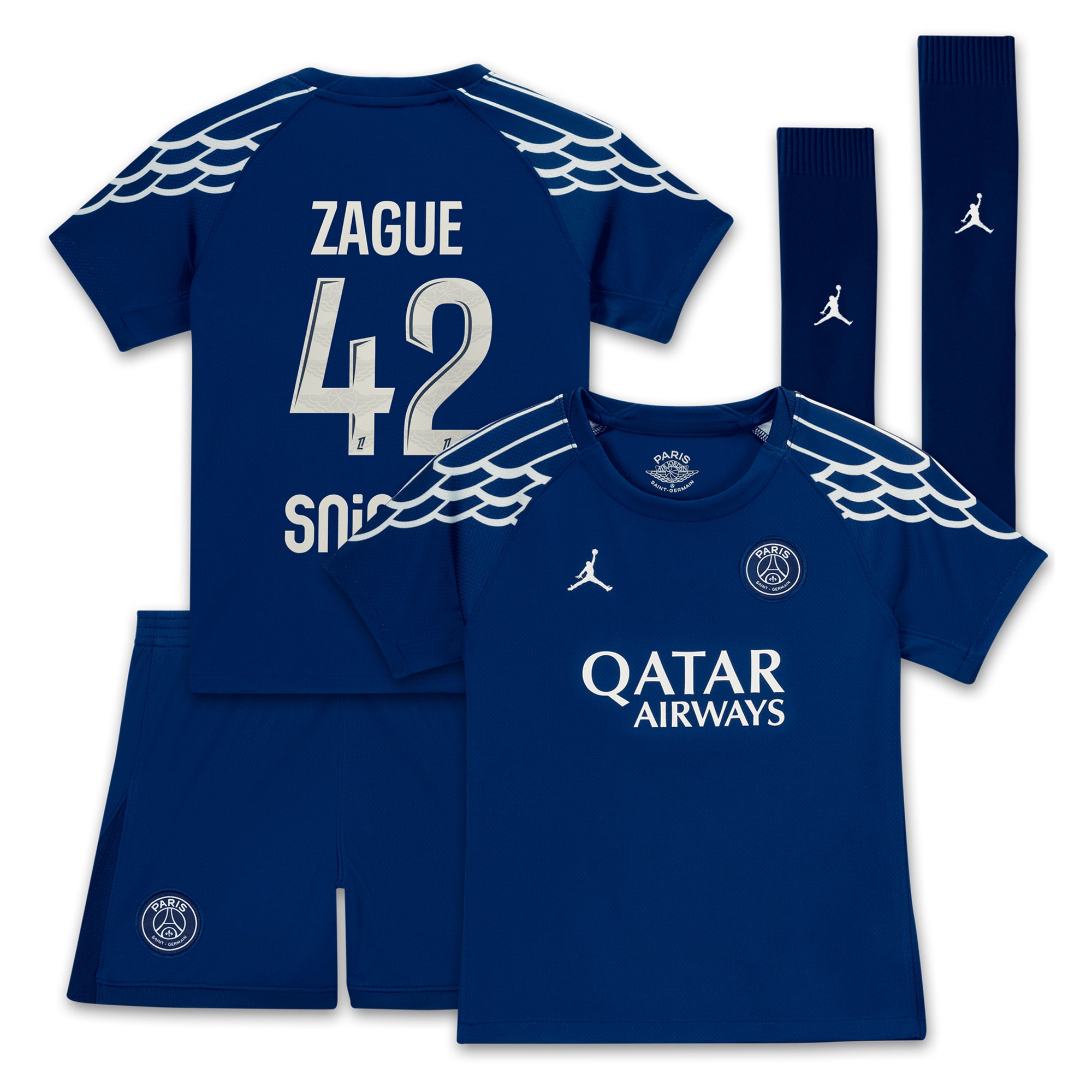 tenue fourth stadium psg jordan 2024-25 – jeune enfant avec flocage zague 42 Série | Maillots et Vêtements PSG Exclusifs sur PSG Shop
