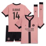 tenue third psg jordan 2425 – jeune enfant avec flocage d.doue 14 Série | Maillots et Vêtements PSG Exclusifs sur PSG Shop